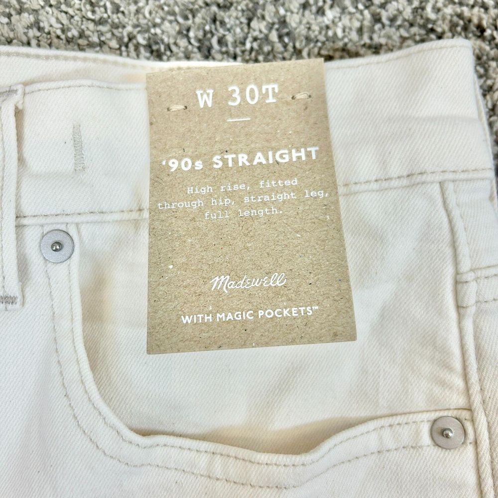Madewell Jeans Womens 30T‎ The Tall 90s Straight Casual Minimalist Neutral Boho - Picture 9 of 16
